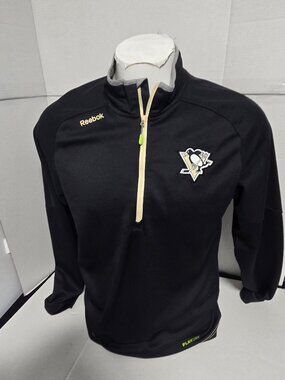 Pittsburgh Penguins Reebok Center Ice Quarter-Zip Pullover - Medium